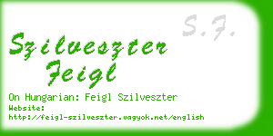 szilveszter feigl business card